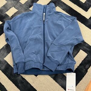 Lululemon Brushed softstreme Blue Zip-Up Jacket